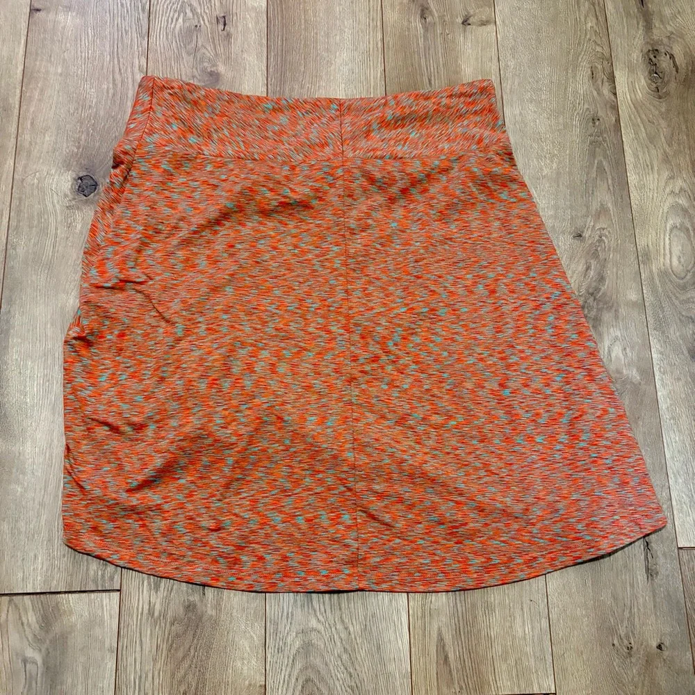 The North Face Cypress Skirt Cinch Ruched Orange Teal Spacedye Women's XL - Picture 2 of 6